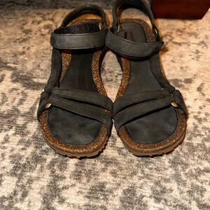 Teva Women's Black and Brown Strappy Sandals